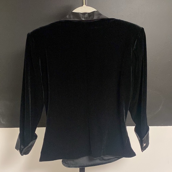 RK evenings 90s black velour top size 12 - Picture 6 of 7